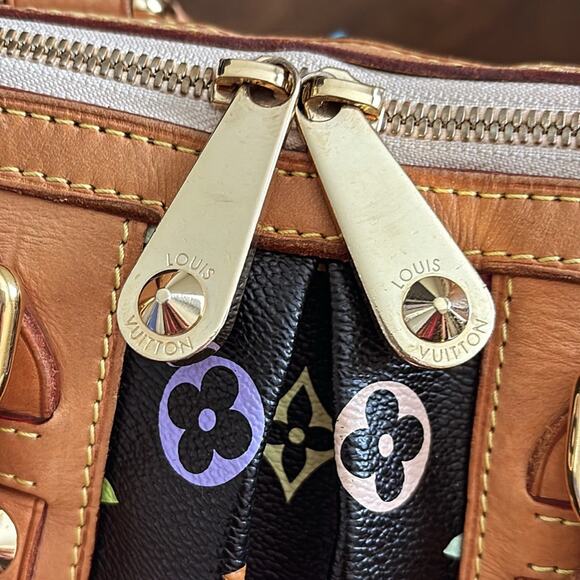 Authentic Louis Vuitton Black Multicolor Courtney MM HandbagTR1180 - Picture 8 of 11